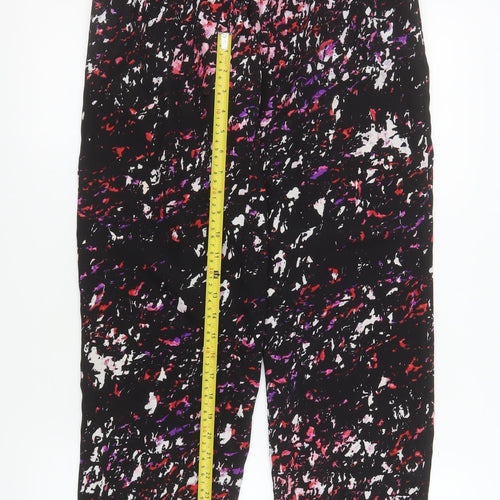 Warehouse Womens Multicoloured Size 12 Cropped Tapered Trousers