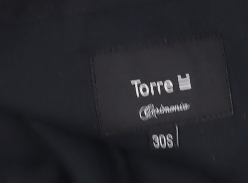 Torre Men's Grey 30S Pleated Dress Pants Wool Blend Formal Trousers