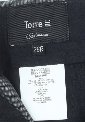 Torre Boys Grey Dress Pants 26R Formal Wool Blend Trousers