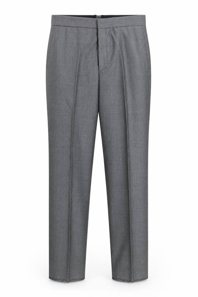 Torre Boys Grey Formal Wool Blend Dress Trousers 28R Belted Smart Pants