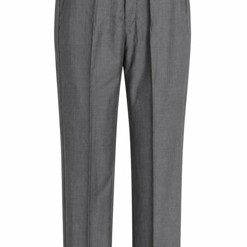 Torre Cerimonia Men's Grey 32R Pleated Wool Blend Dress Trousers