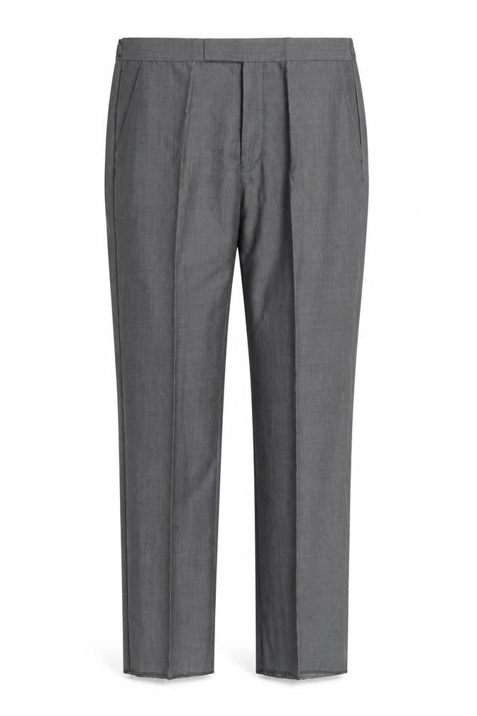 Torre Cerimonia Men's Grey 32R Pleated Wool Blend Dress Trousers