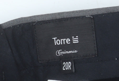 Torre Boys Grey Dress Trousers 20 Years Tailored Formal Wool Blend