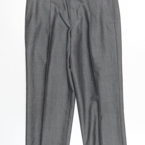 Torre Boys Grey Dress Trousers 28R Regular Fit Wool Blend Formal Pants