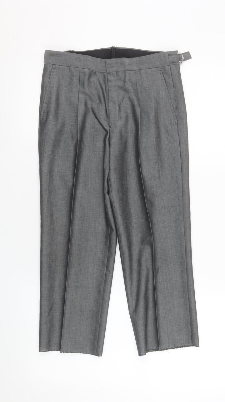 Torre Boys Grey Dress Trousers 28R Regular Fit Wool Blend Formal Pants