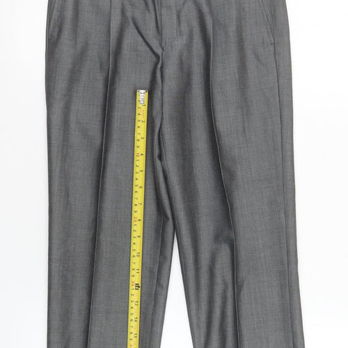 Torre Boys Grey Dress Trousers 28R Regular Fit Wool Blend Formal Pants