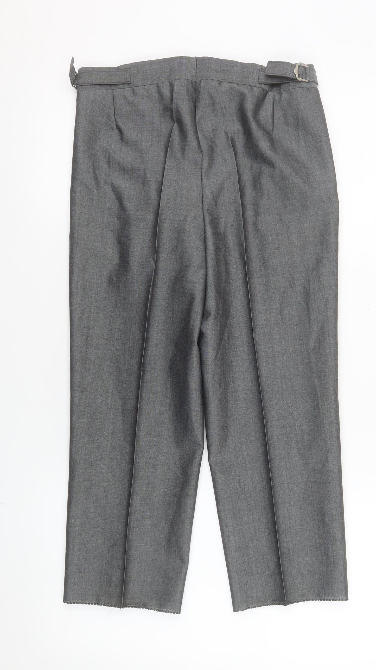 Torre Boys Grey Dress Trousers 28R Regular Fit Wool Blend Formal Pants