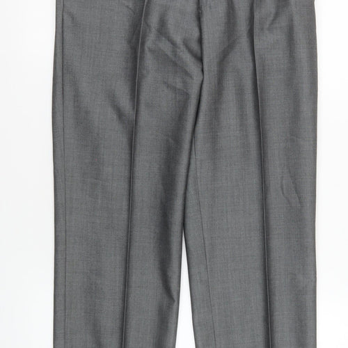 Torre Cerimonia Men's Grey Dress Trousers Size 30R Wool Mohair Blend