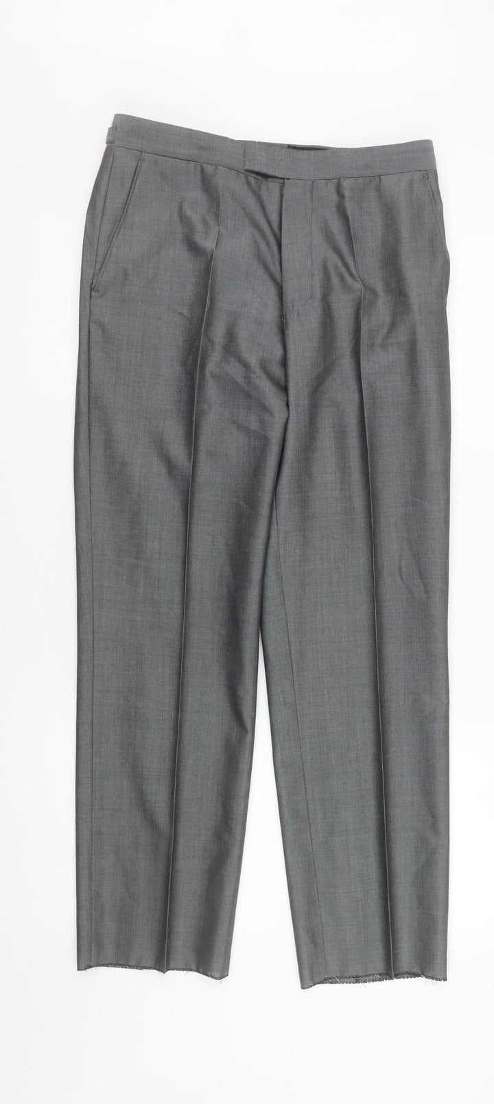 Torre Cerimonia Men's Grey Dress Trousers Size 30R Wool Mohair Blend