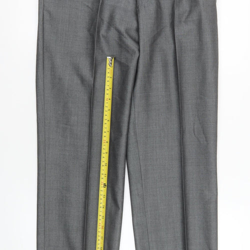 Torre Cerimonia Men's Grey Dress Trousers Size 30R Wool Mohair Blend