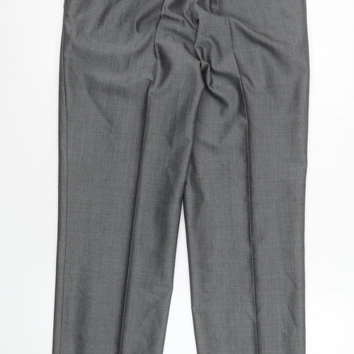 Torre Cerimonia Men's Grey Dress Trousers Size 30R Wool Mohair Blend