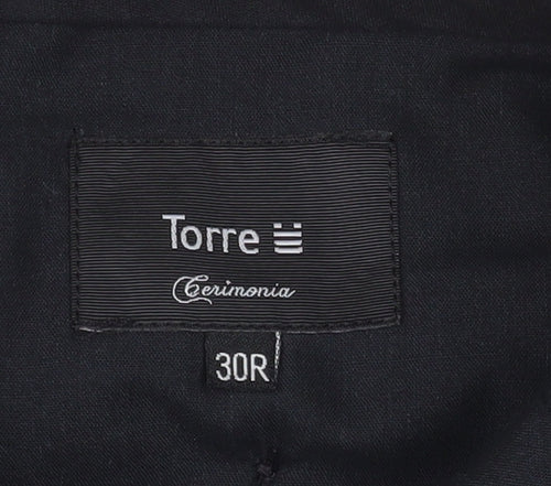 Torre Cerimonia Men's Grey Dress Trousers Size 30R Wool Mohair Blend