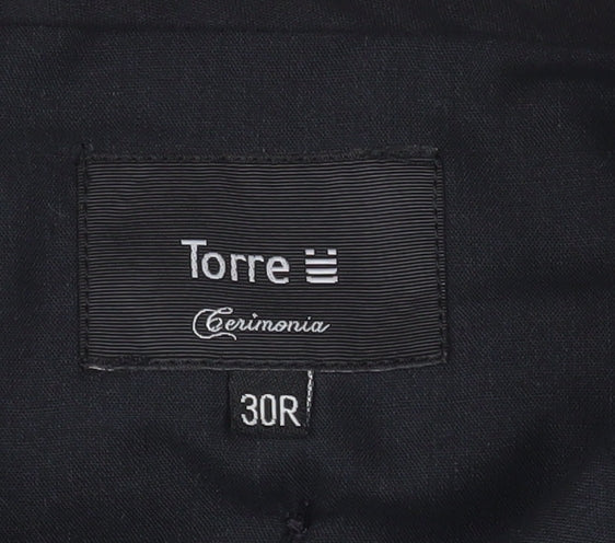 Torre Cerimonia Men's Grey Dress Trousers Size 30R Wool Mohair Blend