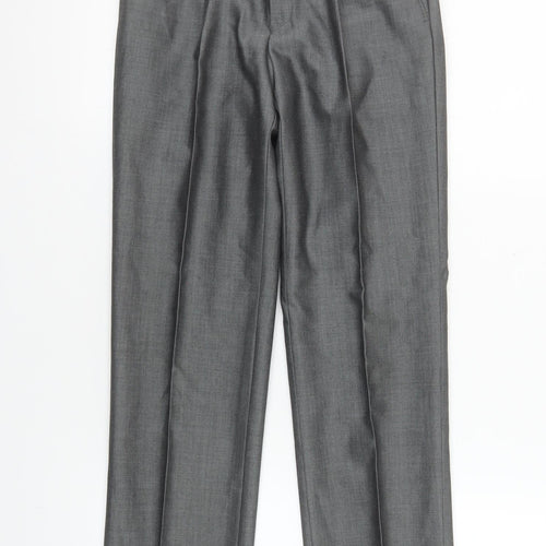 Torre Cerimonia Men's Grey Wool Mohair Dress Pants 26R Adjustable Waist
