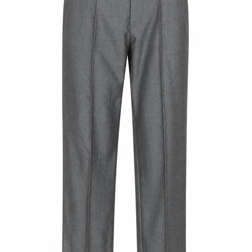 Torre Men’s Grey Slim Fit Wool Blend Dress Trousers 28S