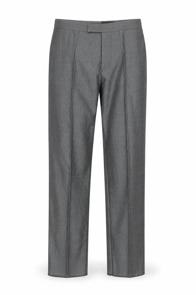 Torre Men’s Grey Slim Fit Wool Blend Dress Trousers 28S