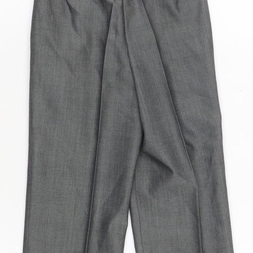 Torre Boys Grey Dress Pants 20R Wool Blend Formal Trousers with Belted Waist