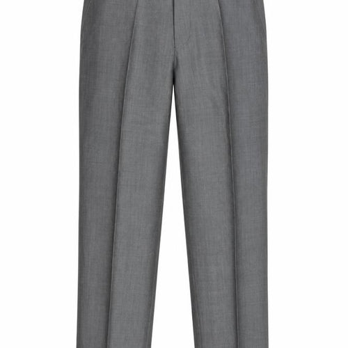 Torre Cerimonia Men's Grey 32R Wool Blend Pleated Dress Trousers