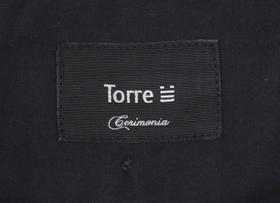 Torre Cerimonia Men's Grey 32R Wool Blend Pleated Dress Trousers