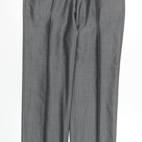 Torre Men’s Grey XL Wool Blend Formal Dress Trousers