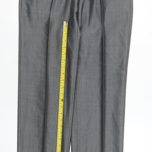 Torre Men’s Grey XL Wool Blend Formal Dress Trousers