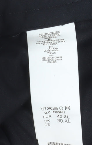 Torre Men’s Grey XL Wool Blend Formal Dress Trousers