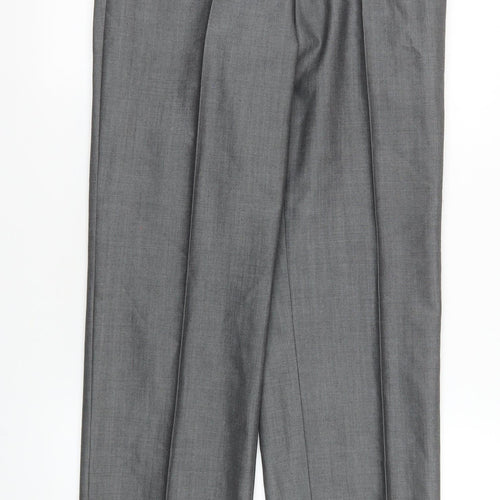 Torre Cerimonia Men's Grey Wool Blend Dress Trousers 30R