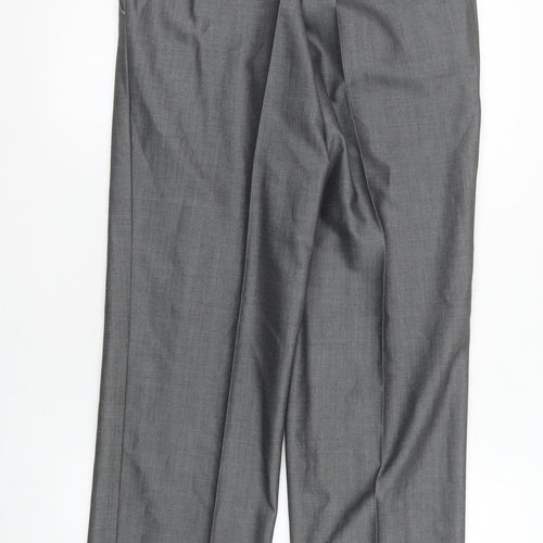 Torre Cerimonia Men's Grey Wool Blend Dress Trousers 30R