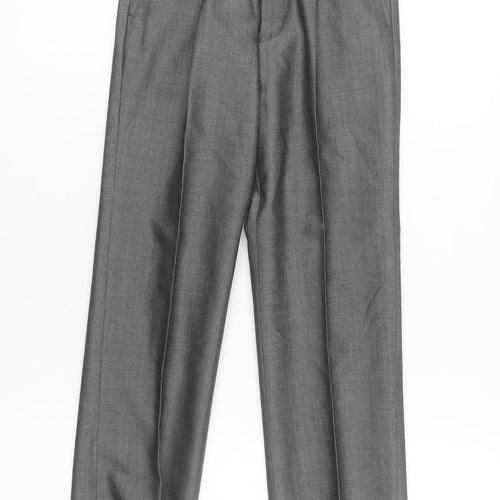 Torre Boys Grey Formal Dress Trousers 22R Wool Blend Classic Fit