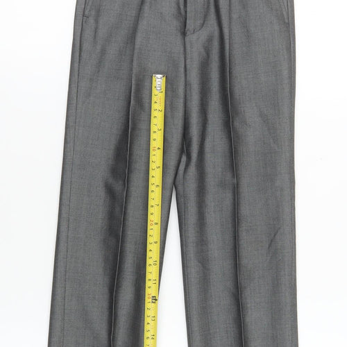 Torre Boys Grey Formal Dress Trousers 22R Wool Blend Classic Fit
