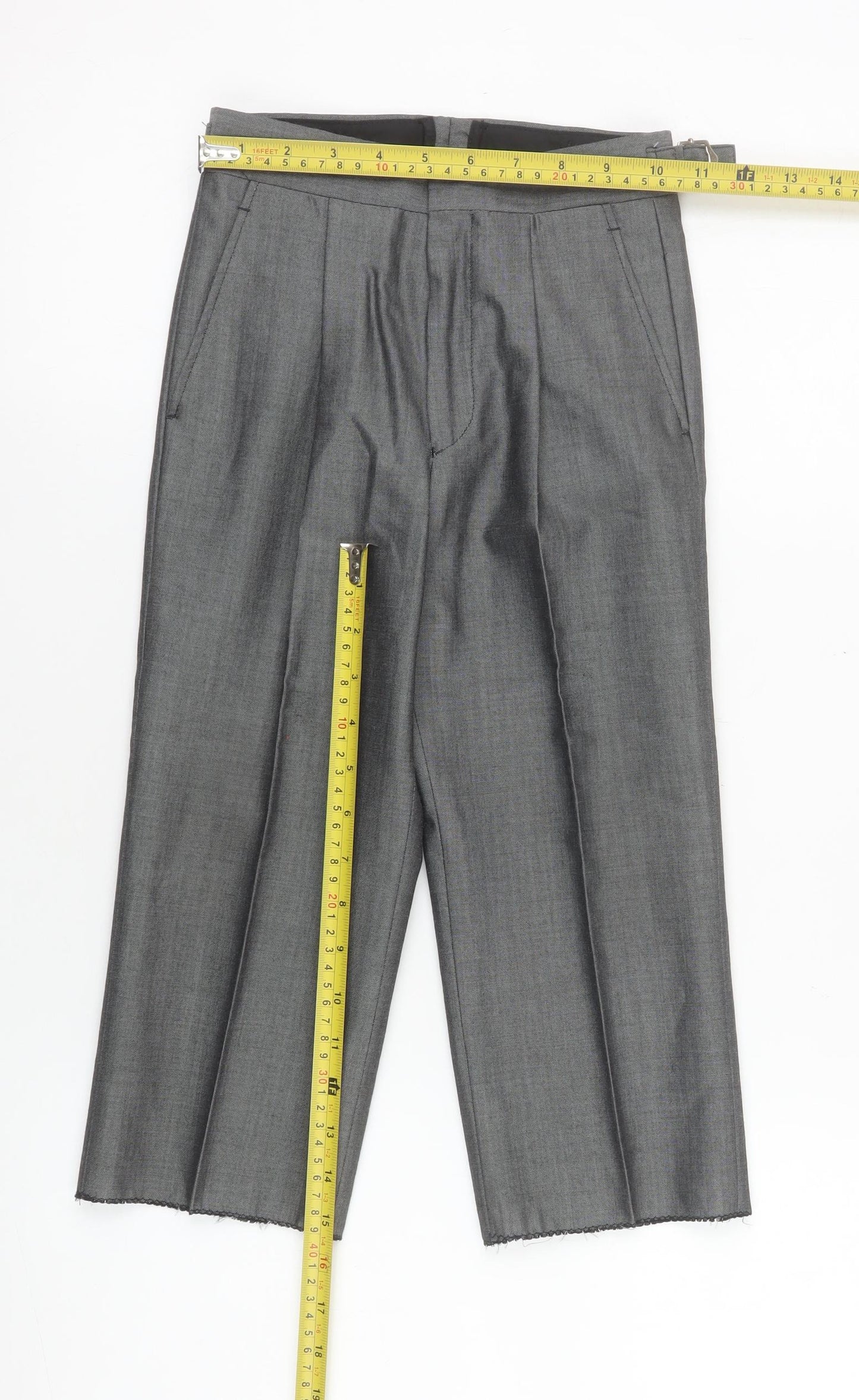Torre Cerimonia Boys Grey 22R Dress Pants Formal Wool Blend Trousers