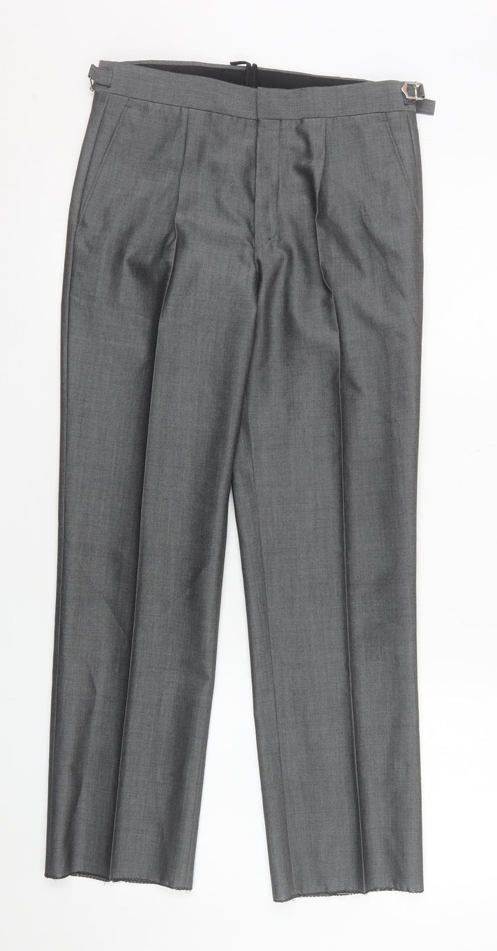 Torre Boys Grey Formal Wool Blend Dress Trousers 28R