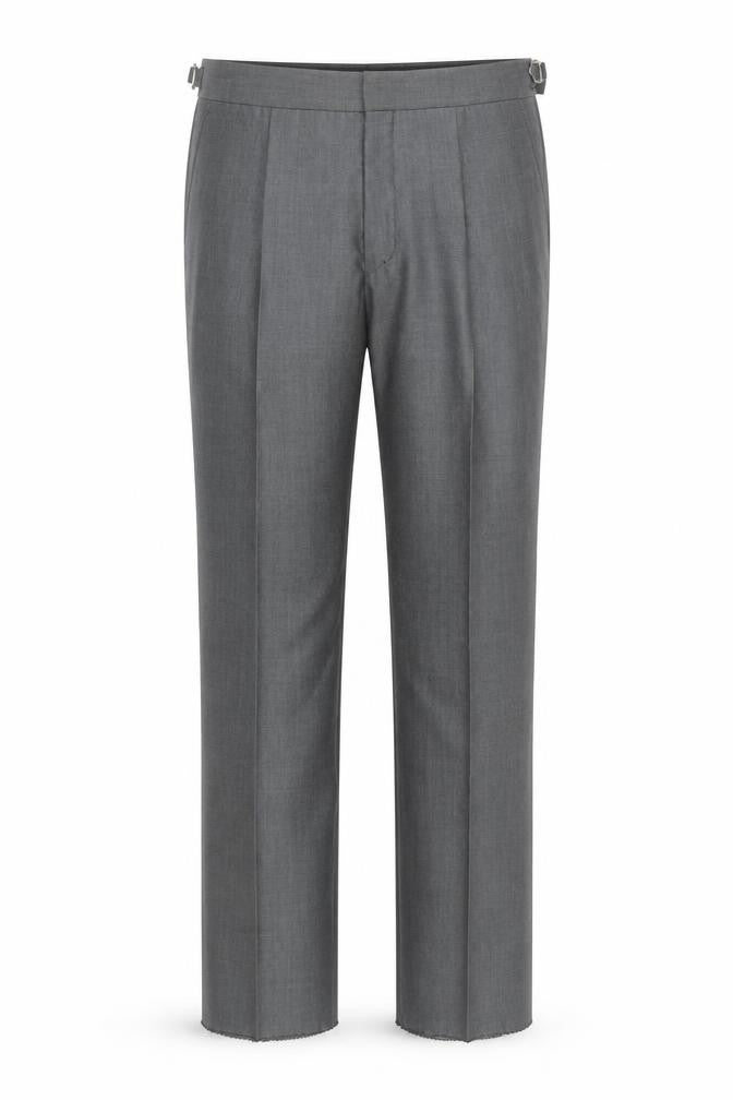Front view of Torre boys’ grey formal wool blend dress trousers 28r