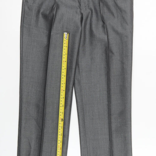 Torre Boys Grey Formal Wool Blend Dress Trousers 28R