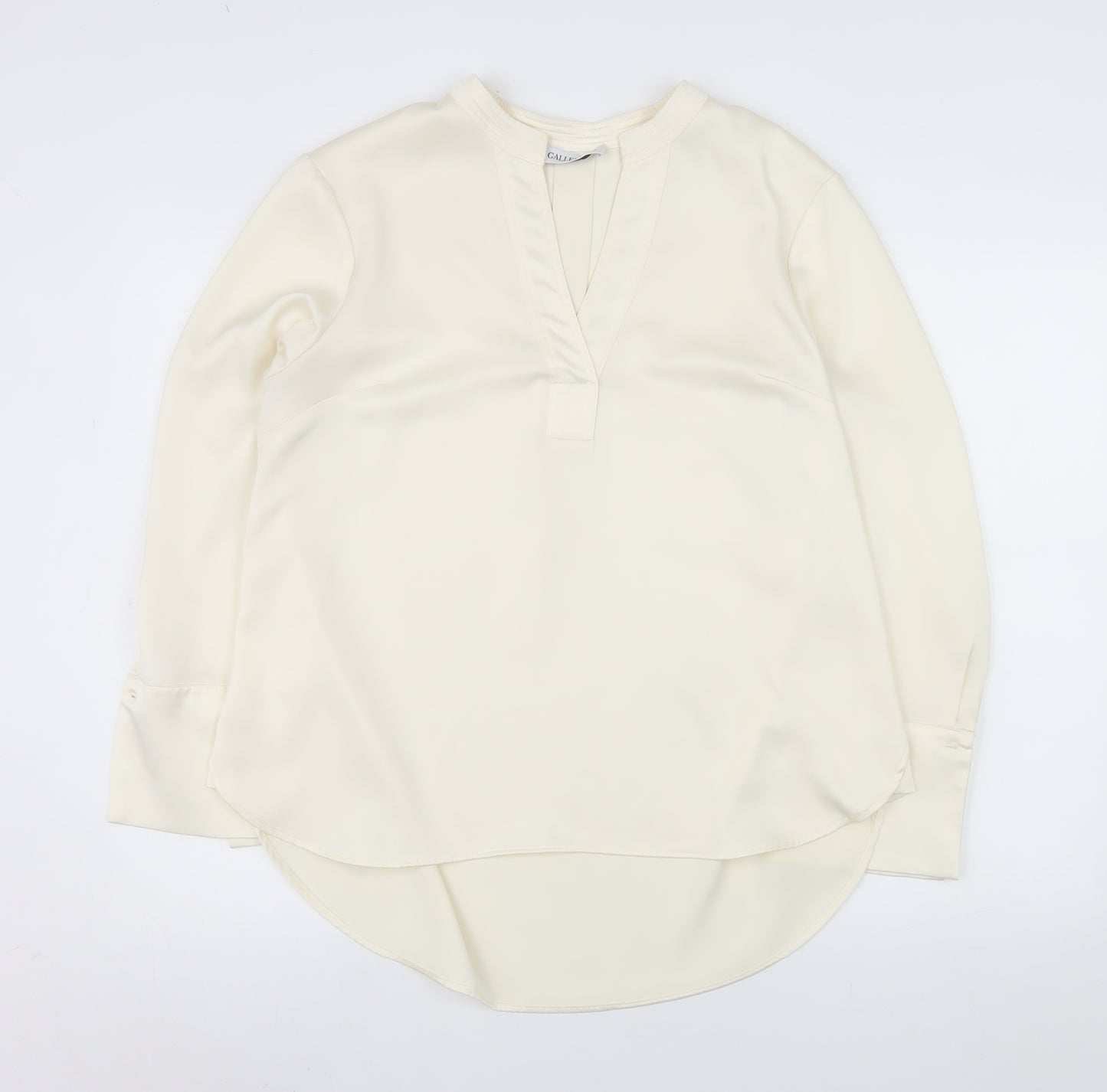 Gallery Women Ivory V-Neck Tunic Blouse UK 14 Long Sleeve