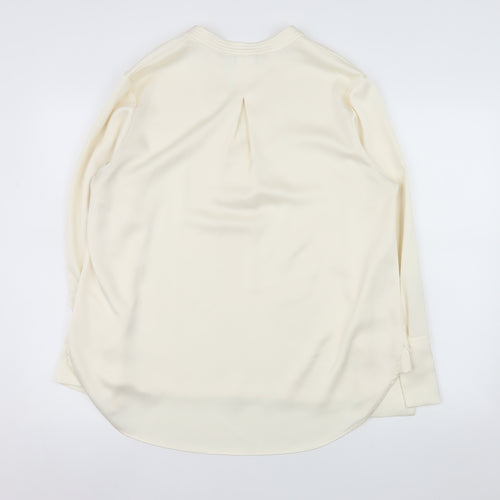 Gallery Women Ivory V-Neck Tunic Blouse UK 14 Long Sleeve