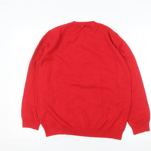 Kelly & Grace Women's Red Knit Pullover Jumper Size L