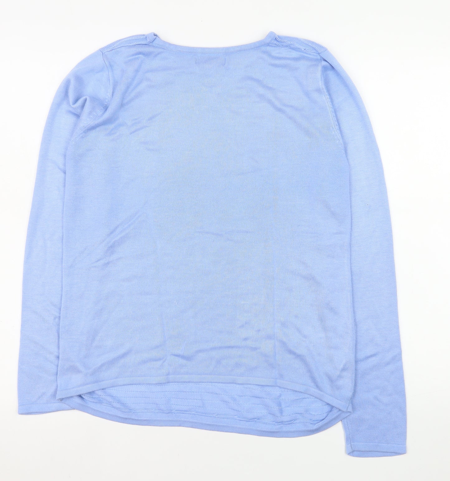 Voulez Vous Women Light Blue Henley Jumper Size S Long Sleeve Knit