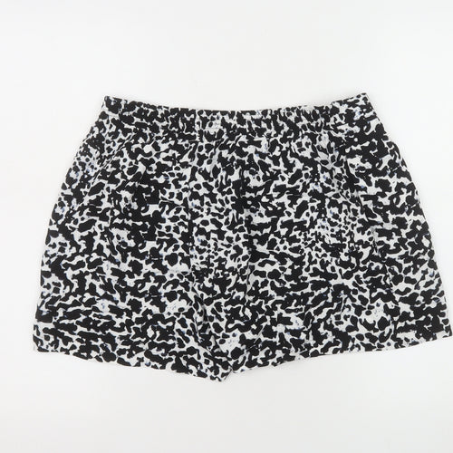 Papaya Women’s Black Animal Print Summer Shorts Size 12
