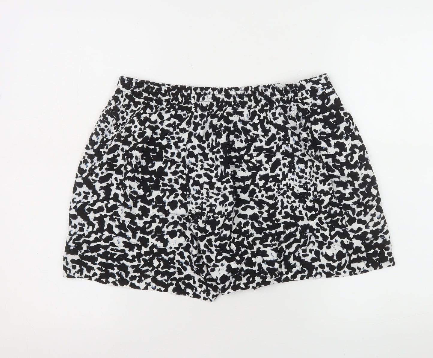Papaya Women’s Black Animal Print Summer Shorts Size 12