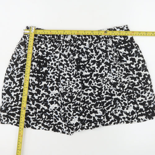 Papaya Women’s Black Animal Print Summer Shorts Size 12