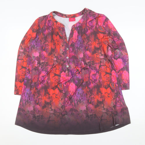 Together Women’s Multicoloured Floral Tunic Blouse M