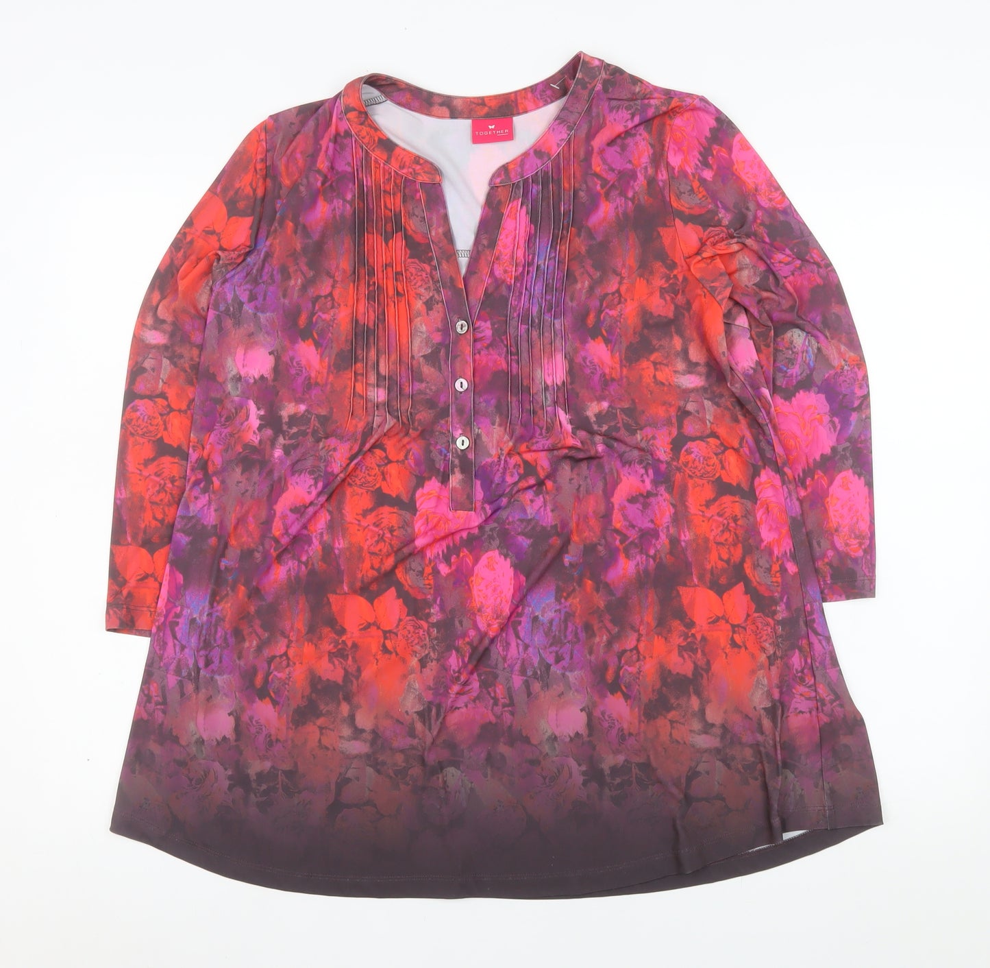 Together Women’s Multicoloured Floral Tunic Blouse M