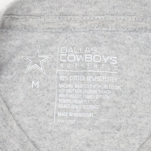 Dallas Cowboys Authentic Men's Grey Short Sleeve T-Shirt Size M