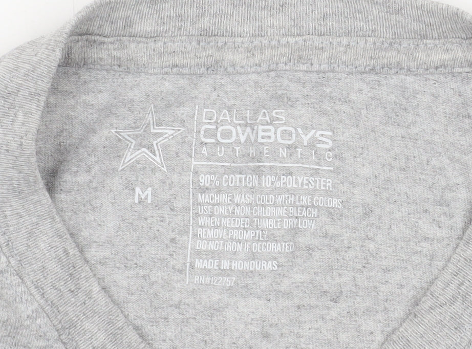 Dallas Cowboys Authentic Men's Grey Short Sleeve T-Shirt Size M