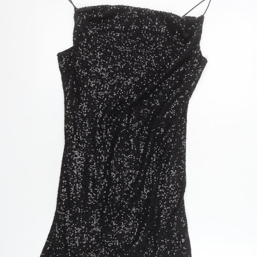 Primark Women's Black Size 12 Sequin Bodycon Party Dress