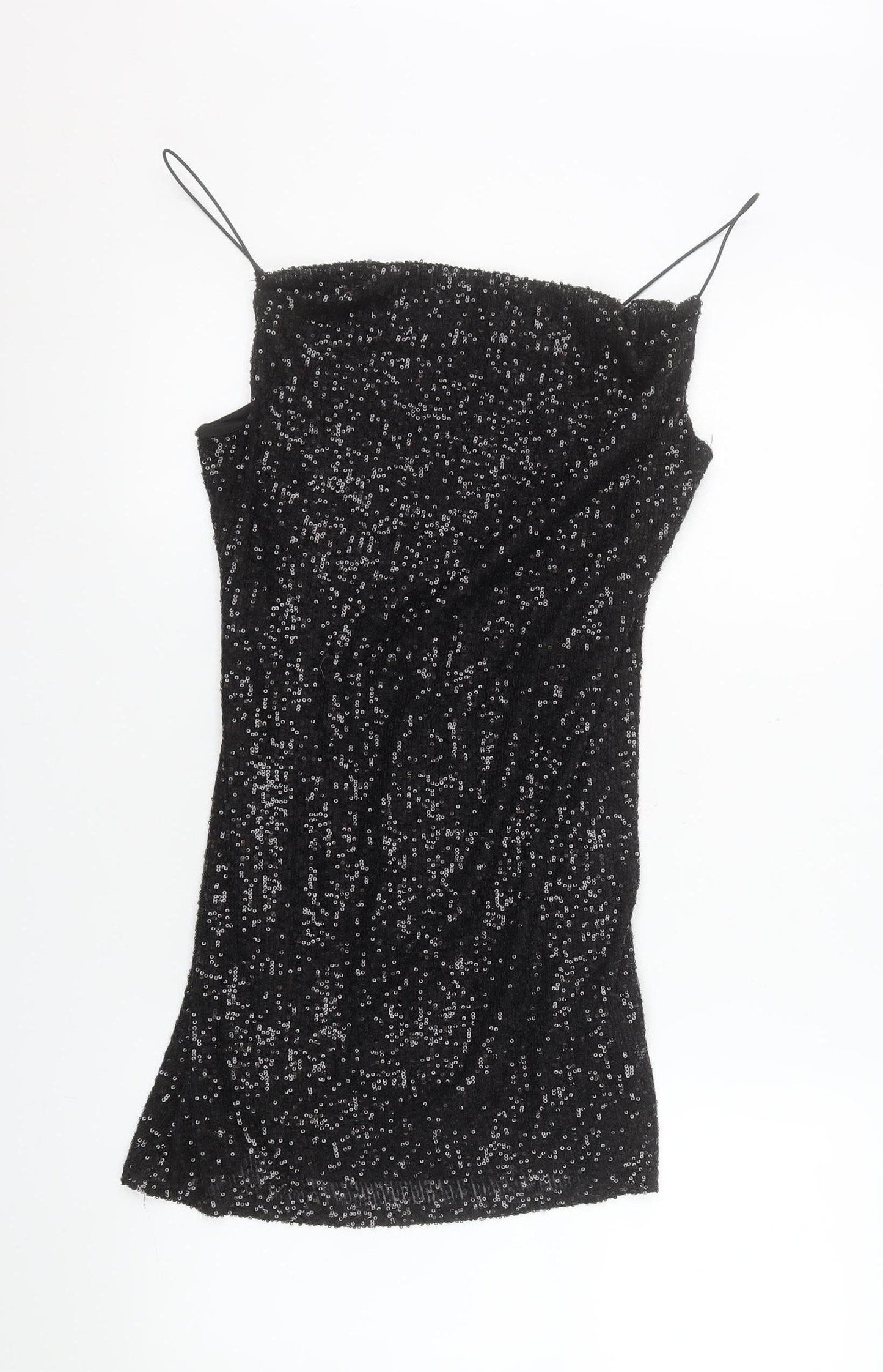 Primark Women's Black Size 12 Sequin Bodycon Party Dress