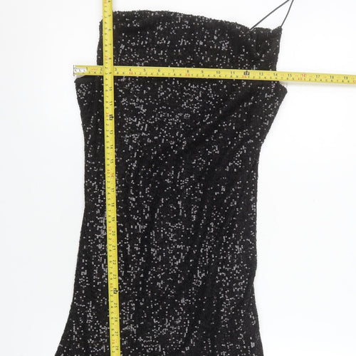 Primark Women's Black Size 12 Sequin Bodycon Party Dress
