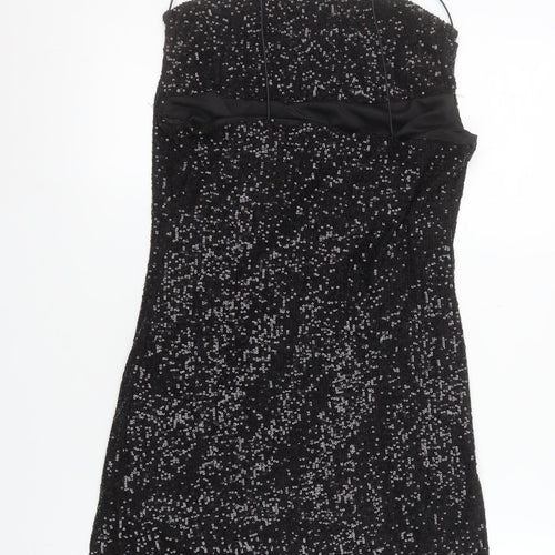 Primark Women's Black Size 12 Sequin Bodycon Party Dress