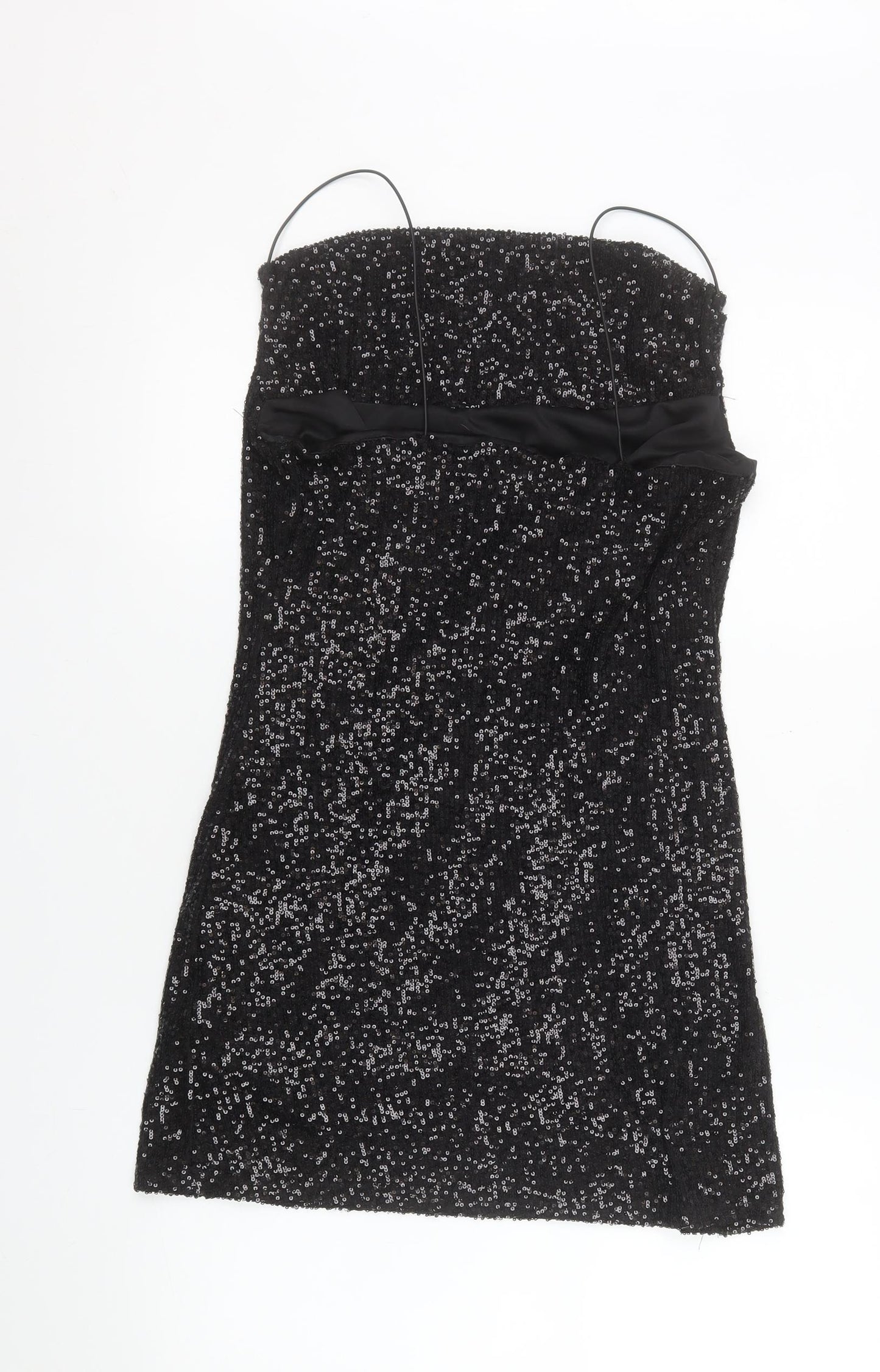 Primark Women's Black Size 12 Sequin Bodycon Party Dress